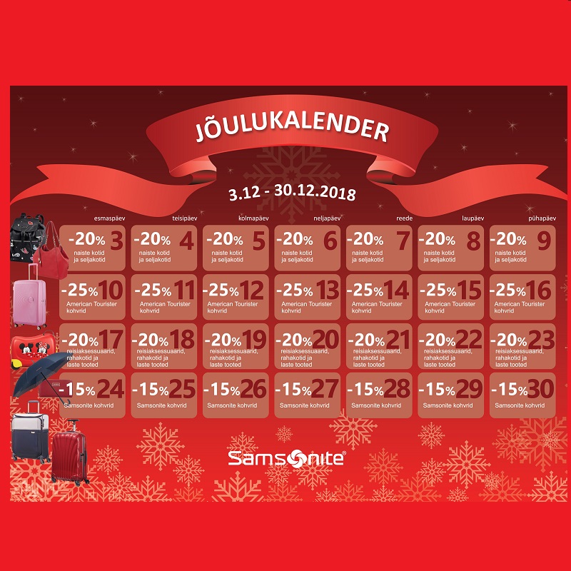 Samsonite Jõulupakkumine