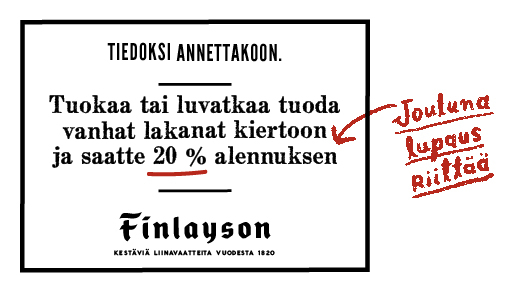 Finlayson popup JOULUMIELELLÄ