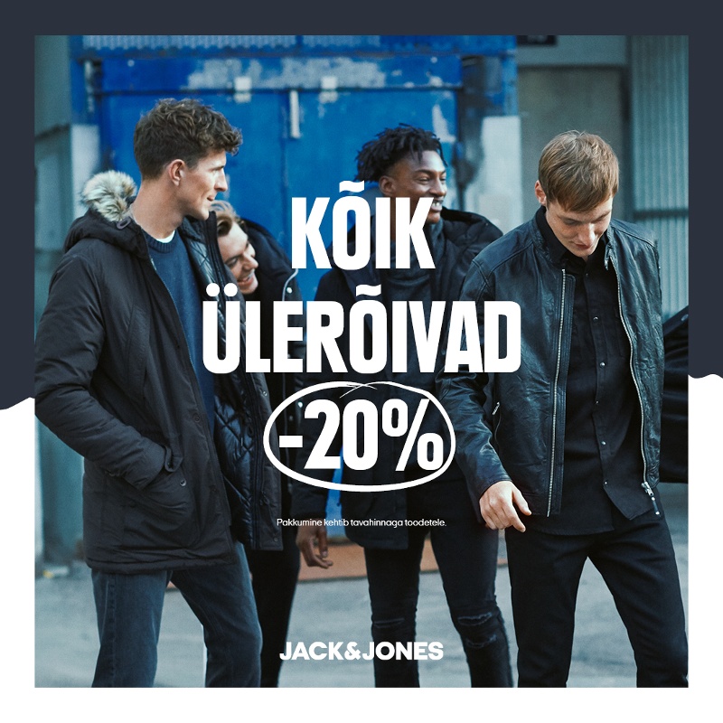 Jack & Jones Kõik ülerõivad -20%!