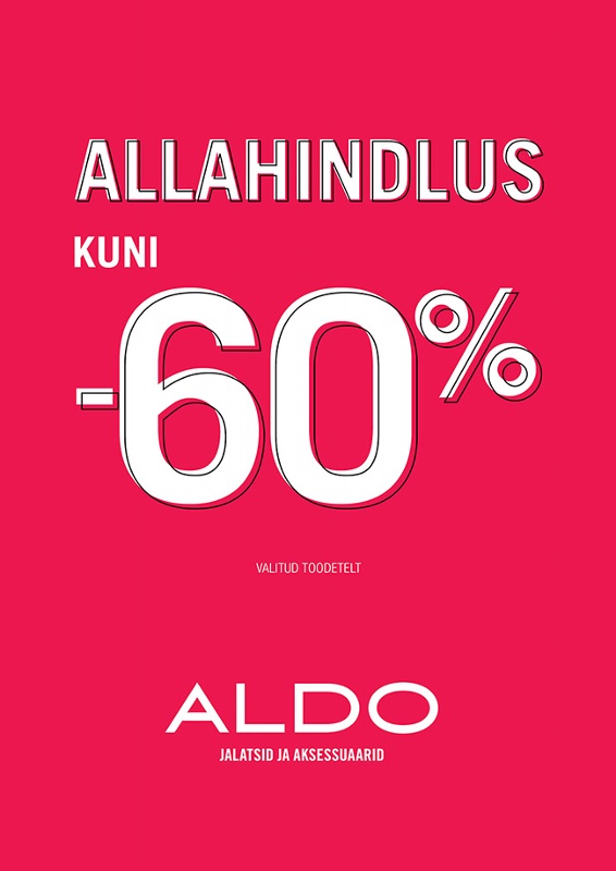 Aldo ALLAHINDLUS kuni -60%