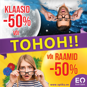 Eesti Optik RAAMID VÕI KLAASID -50%!