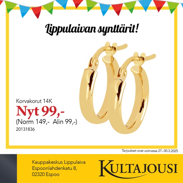 Synttäritarjous!
