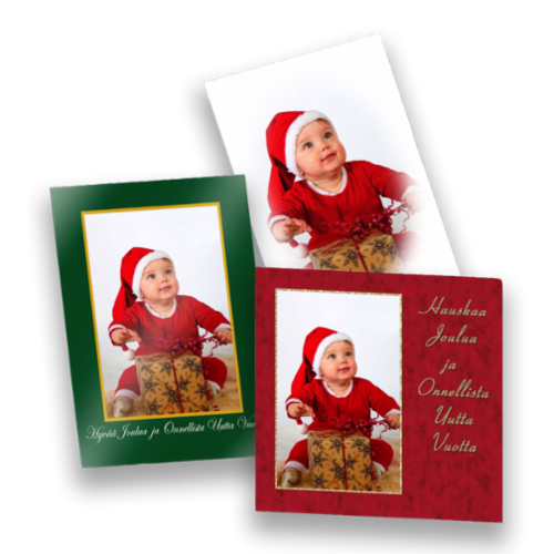 Joulukortit kuvilla