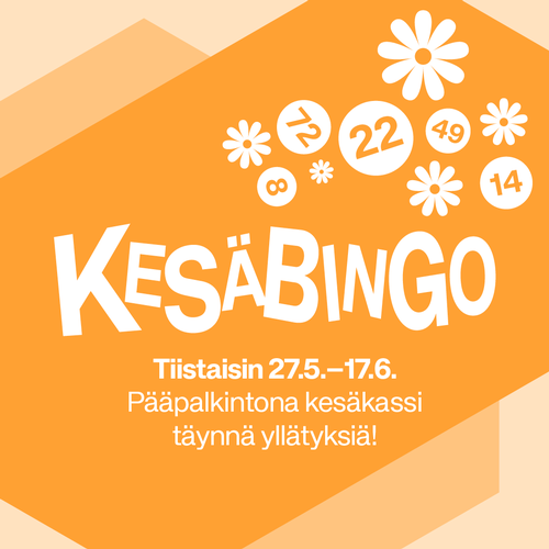 Kesäbingo tiistaisin 27.5.-17.6.