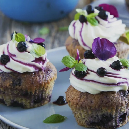 Blåbærmuffins med havregryn og quinoa