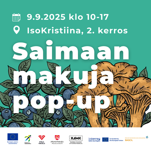 Saimaan makuja pop-up IsoKristiinassa 9.9.