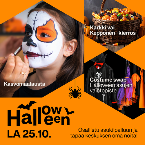 Halloween-tapahtuma IsoKristiinassa la 25.10.