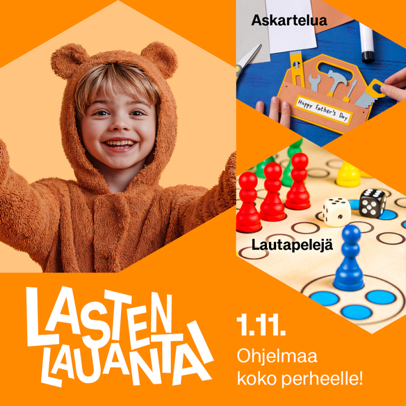 Lasten lauantai Isossa Omenassa 1.11. – ohjelmaa koko perheelle!