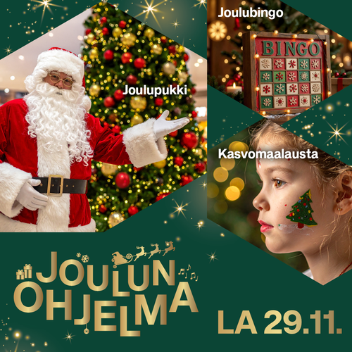 Jouluista ohjelmaa lauantaisin 29.11., 13.12. & 20.12.