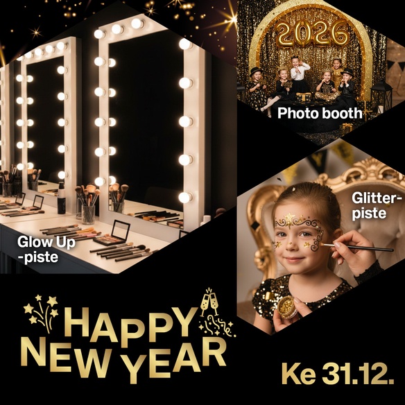 Happy New Year – uudenvuodenaaton Glow Up -piste Ompussa 31.12.!