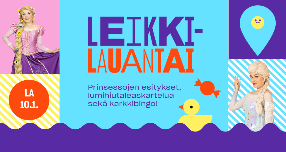 Vuoden ensimmäinen Leikkilauantai 10.1. Luvassa prinsessoja sekä karkkibingoa!
