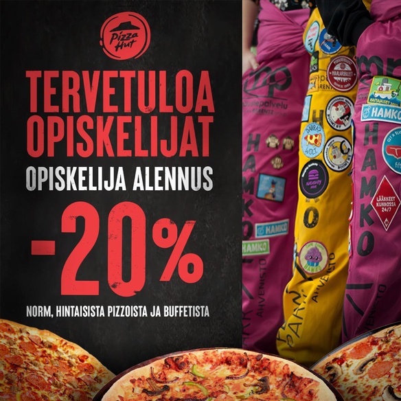 Opiskelijat -20% 