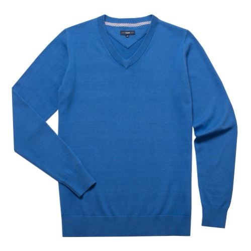 Sininen puuvillaneule