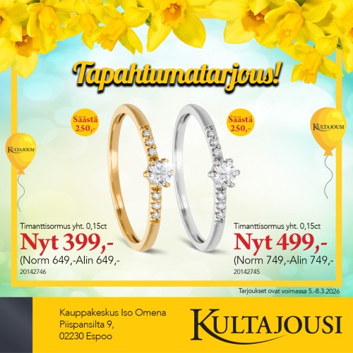 Timanttisormus 0,15CT