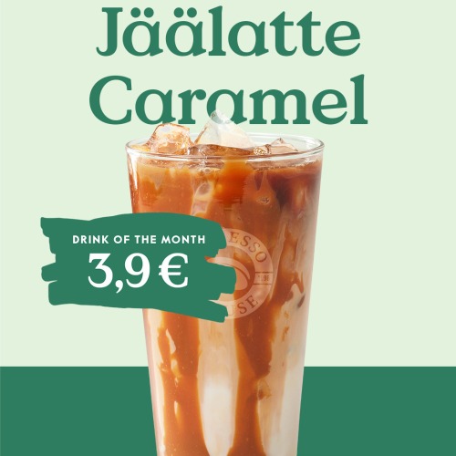 Caramel jäälatte 3,90€