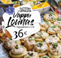 Factoryn Vappulounas 36€