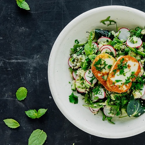 Couscoussalat med halloumi