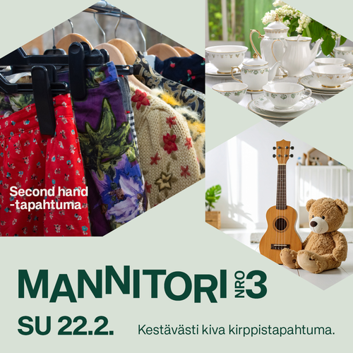 Mannitori nro 3. -kirppistapahtuma sunnuntaina 22.2.