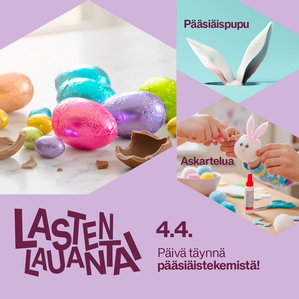 Lasten lauantai 4.4. – hauskaa pääsiäistekemistä!