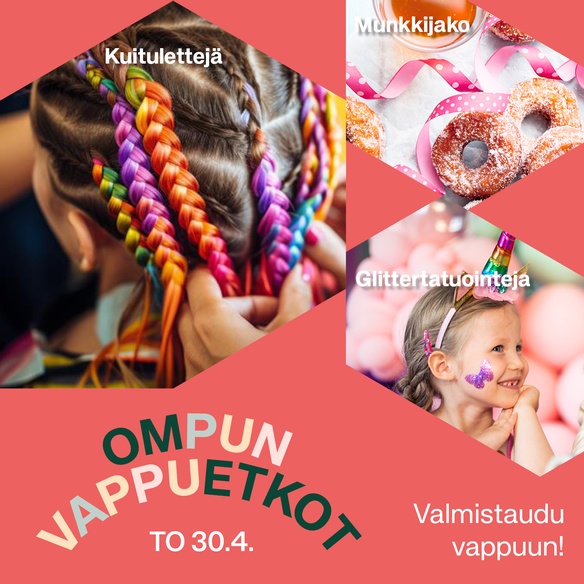 Ompun Vappuetkot 30.4. klo 13–17