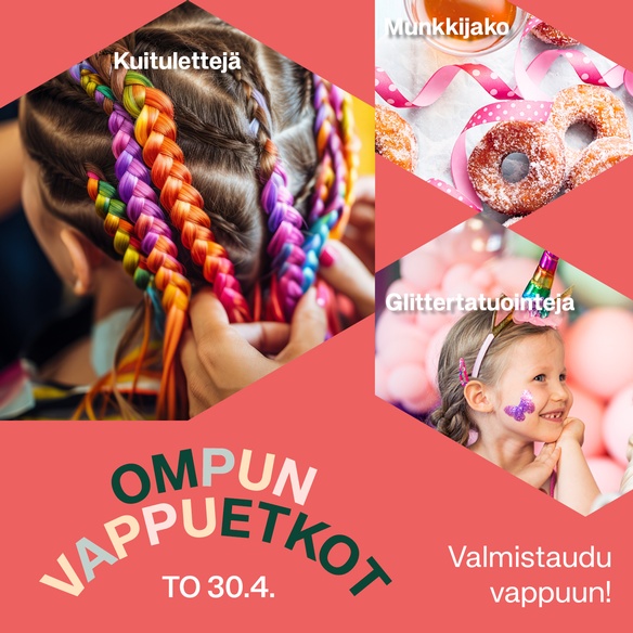 Ompun Vappuetkot 30.4. klo 13–17